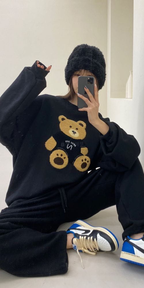 ANOTHER AVENUE - Korean Children Fashion - #Kfashion4kids - Bear Embroidery Sweatshirt - 2