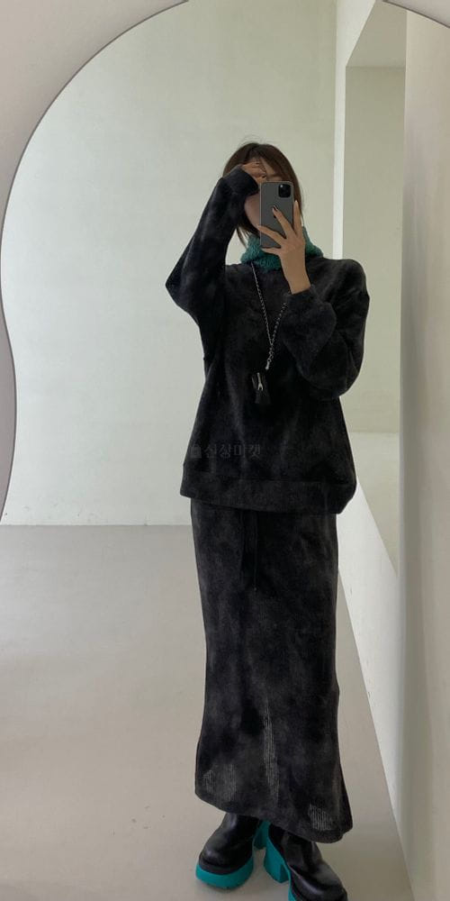 ANOTHER AVENUE - Korean Children Fashion - #Kfashion4kids - Water Painting Knit Skirt - 2
