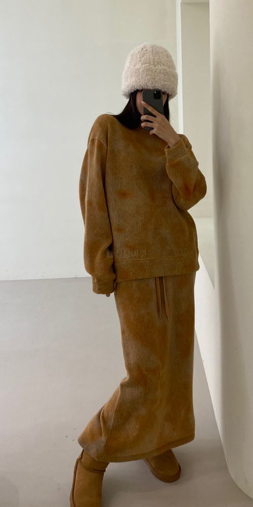 ANOTHER AVENUE - Korean Children Fashion - #Kfashion4kids - Water Painting Knit Skirt - 5