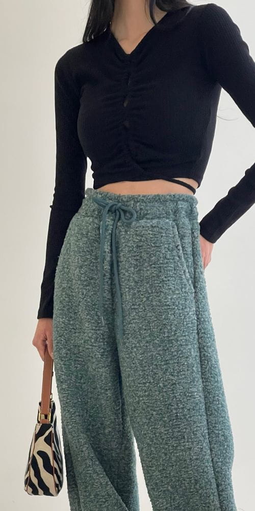 ANOTHER AVENUE - Korean Children Fashion - #Kfashion4kids - Rib Fleece Slit Tee - 6