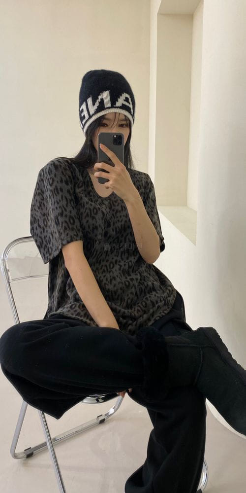 ANOTHER AVENUE - Korean Children Fashion - #Kfashion4kids - Leopard Pad Short Sleeves Tee - 5