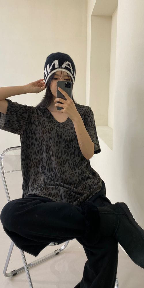 ANOTHER AVENUE - Korean Children Fashion - #Kfashion4kids - Leopard Pad Short Sleeves Tee - 6