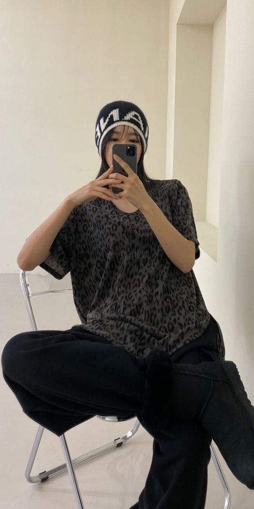 ANOTHER AVENUE - Korean Children Fashion - #Kfashion4kids - Leopard Pad Short Sleeves Tee - 8