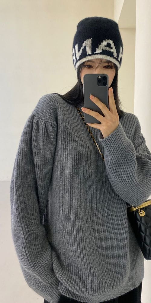 ANOTHER AVENUE - Korean Children Fashion - #Kfashion4kids - Sleeve Shirring Boxy Knit Tee