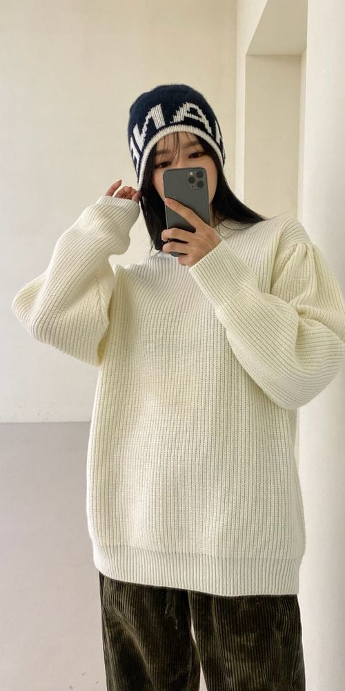 ANOTHER AVENUE - Korean Children Fashion - #Kfashion4kids - Sleeve Shirring Boxy Knit Tee - 12