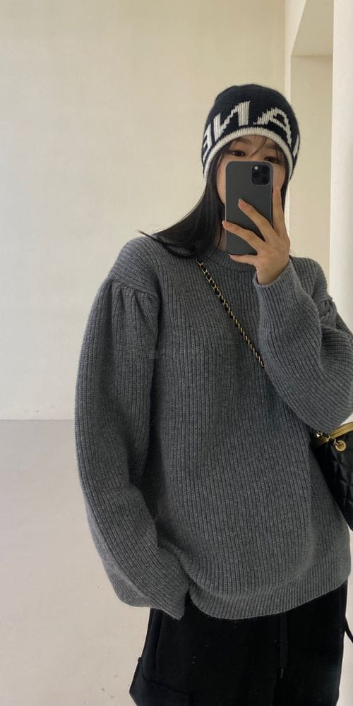 ANOTHER AVENUE - Korean Children Fashion - #Kfashion4kids - Sleeve Shirring Boxy Knit Tee - 3