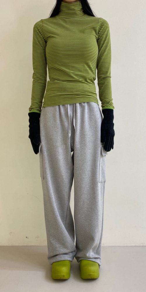 ANOTHER AVENUE - Korean Children Fashion - #Kfashion4kids - Fleece Stripes Turtleneck - 4