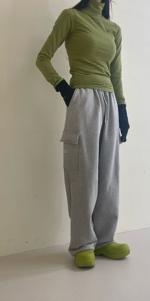 ANOTHER AVENUE - Korean Children Fashion - #Kfashion4kids - Fleece Stripes Turtleneck - 5