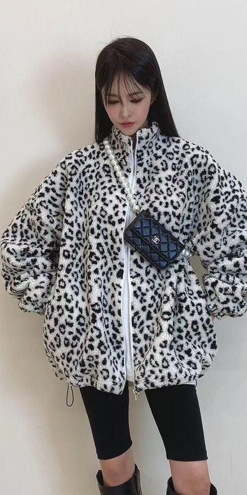ANOTHER AVENUE - Korean Children Fashion - #Kfashion4kids - Leopard Dumble Jacket - 12