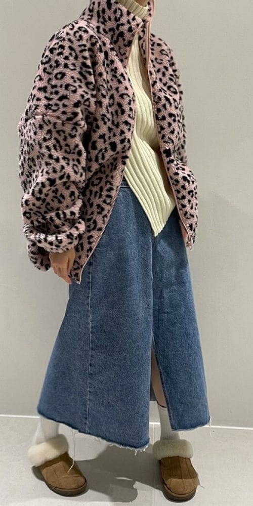 ANOTHER AVENUE - Korean Children Fashion - #Kfashion4kids - Leopard Dumble Jacket - 4