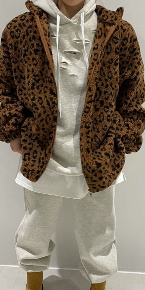 ANOTHER AVENUE - Korean Children Fashion - #Kfashion4kids - Leopard Dumble Jacket - 9