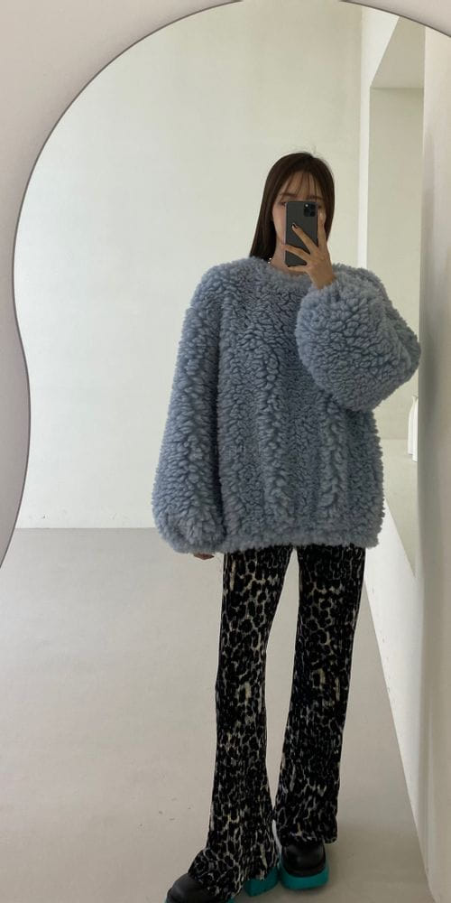 ANOTHER AVENUE - Korean Children Fashion - #Kfashion4kids - Velvet Leopard Wrinkle Pants