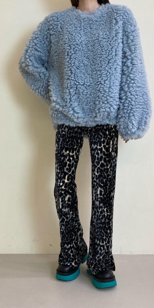 ANOTHER AVENUE - Korean Children Fashion - #Kfashion4kids - Velvet Leopard Wrinkle Pants - 5