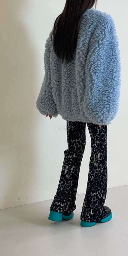 ANOTHER AVENUE - Korean Children Fashion - #Kfashion4kids - Velvet Leopard Wrinkle Pants - 9