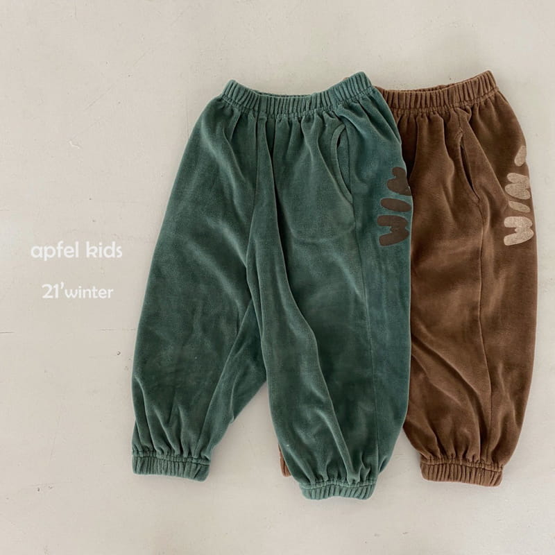 APFEL - Korean Children Fashion - #Kfashion4kids - Winter Velvet Jogger Pants