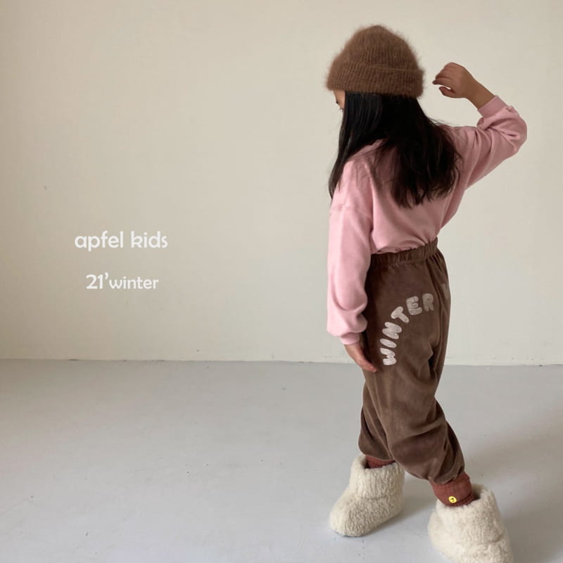 APFEL - Korean Children Fashion - #Kfashion4kids - Winter Velvet Jogger Pants - 3