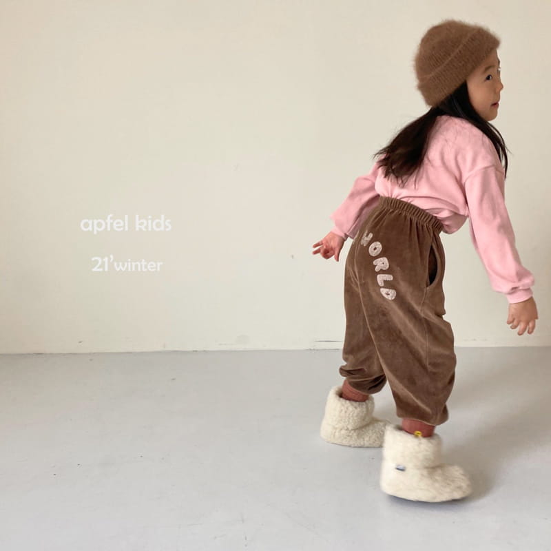 APFEL - Korean Children Fashion - #Kfashion4kids - Winter Velvet Jogger Pants - 4