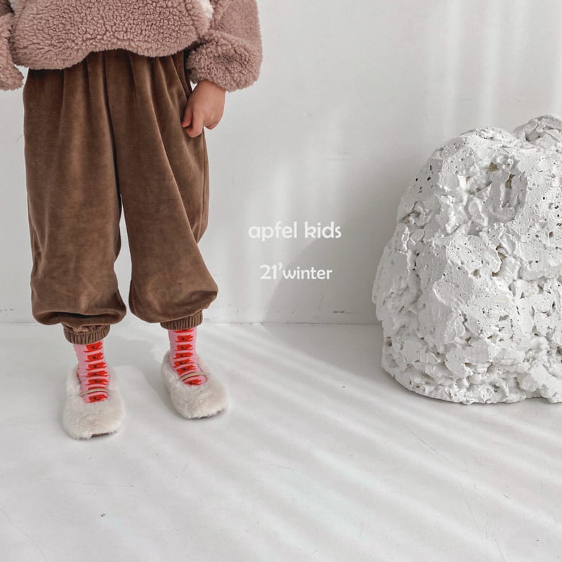 APFEL - Korean Children Fashion - #Kfashion4kids - Winter Velvet Jogger Pants - 5