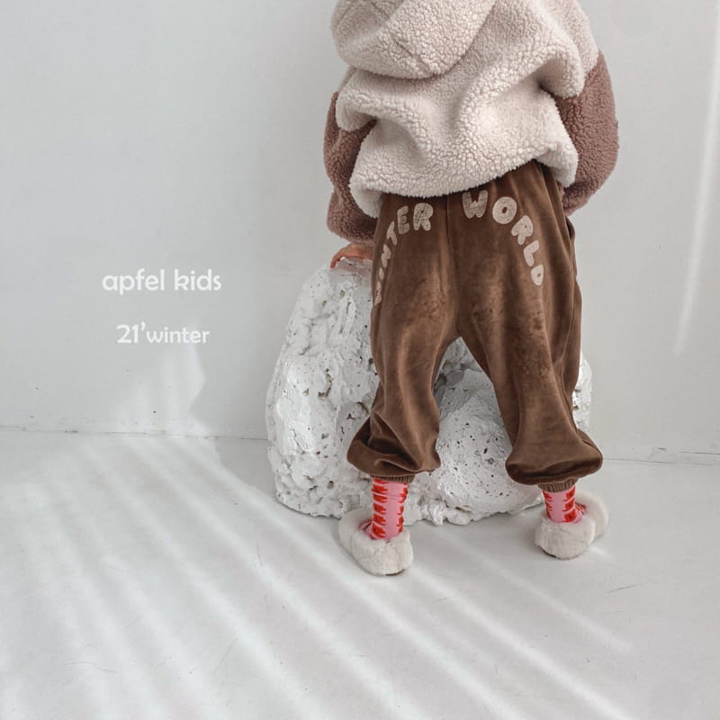 APFEL - Korean Children Fashion - #Kfashion4kids - Winter Velvet Jogger Pants - 7