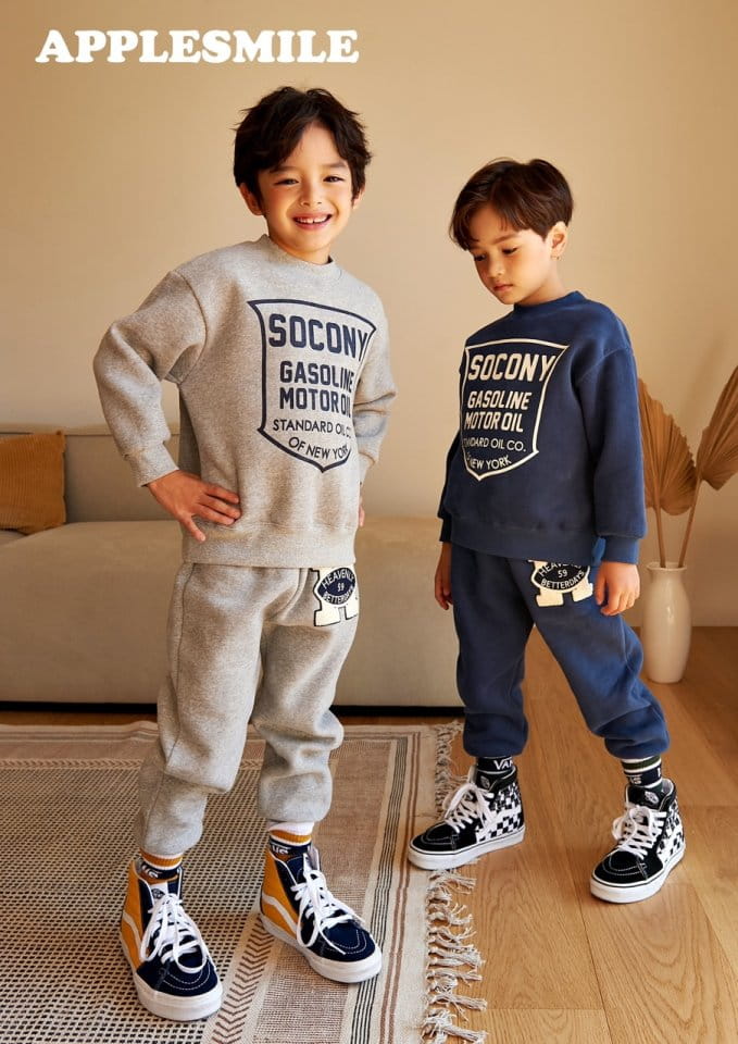 APPLESMILE - Korean Children Fashion - #Kfashion4kids - Oil Sweatshirt
