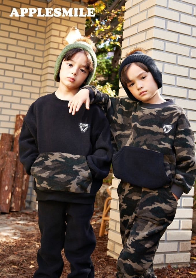 APPLESMILE - Korean Children Fashion - #Kfashion4kids - Fleece Top Bottom Set - 4