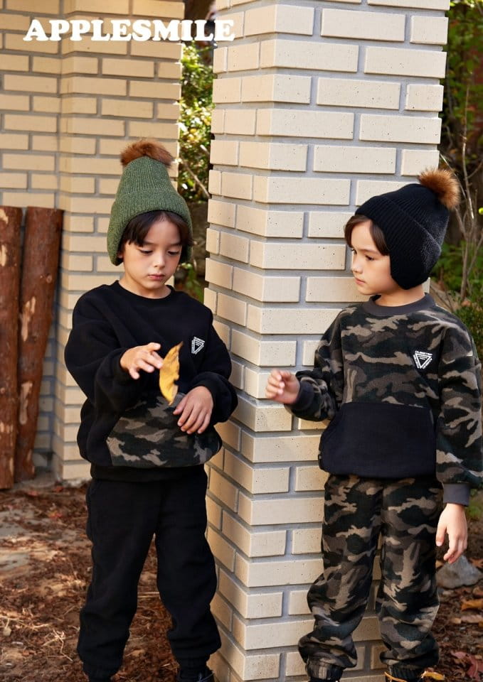 APPLESMILE - Korean Children Fashion - #Kfashion4kids - Fleece Top Bottom Set - 5