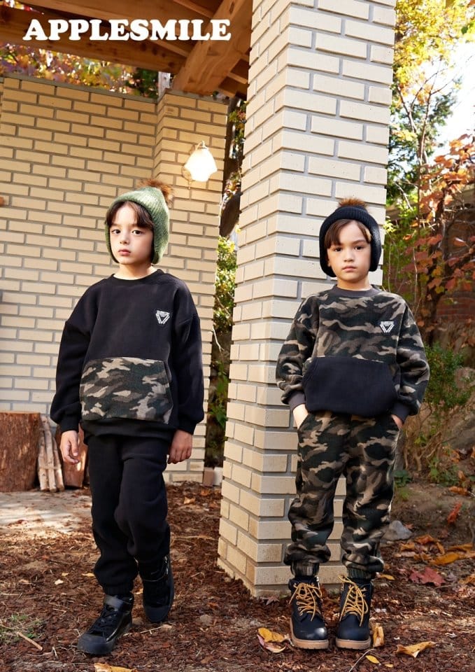 APPLESMILE - Korean Children Fashion - #Kfashion4kids - Fleece Top Bottom Set - 8