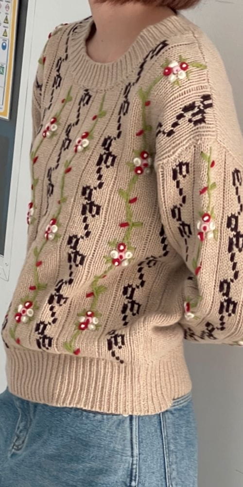 ARE YOU - Korean Children Fashion - #Kfashion4kids - Melting Embroidery Knit Tee - 4