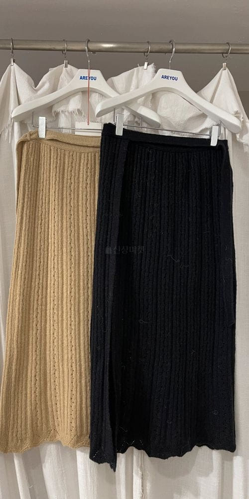 ARE YOU - Korean Children Fashion - #Kfashion4kids - Knit Wrap Skirt