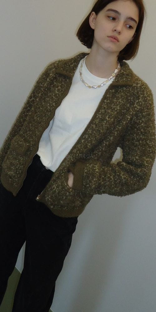 ARE YOU - Korean Children Fashion - #Kfashion4kids - Cl Zip-uup Knit