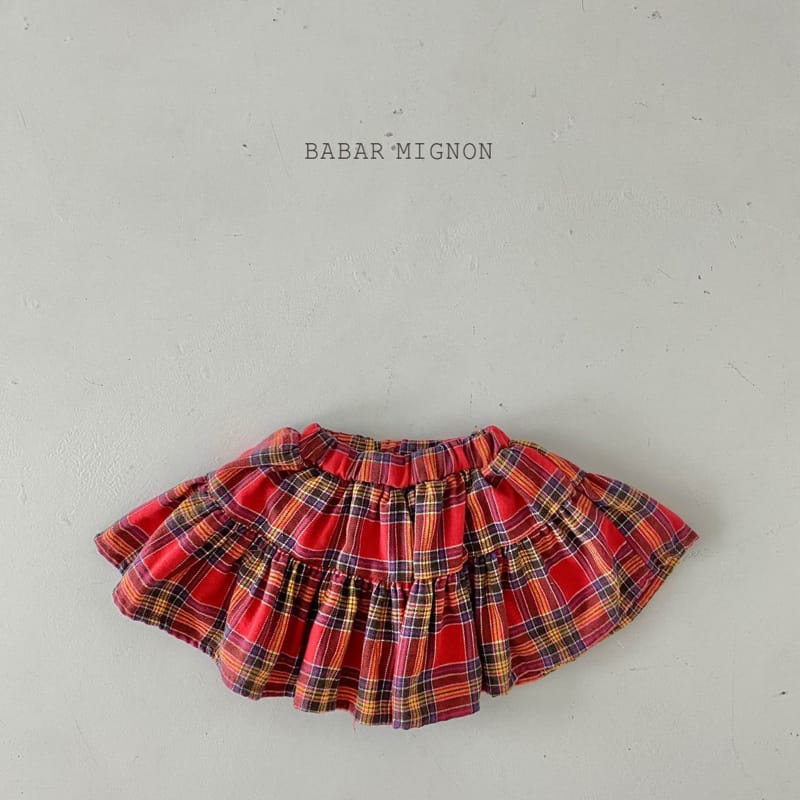 BABAR MIGNON - Korean Children Fashion - #Kfashion4kids - Check Skirt