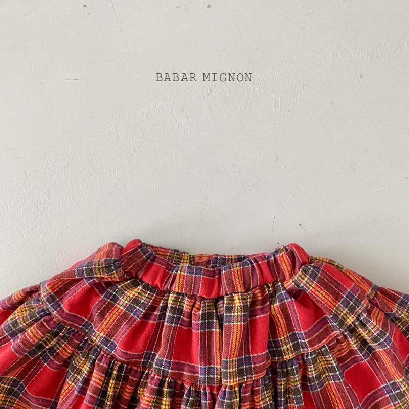 BABAR MIGNON - Korean Children Fashion - #Kfashion4kids - Check Skirt - 4