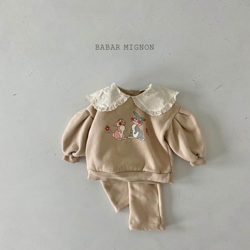 BABAR MIGNON - Korean Children Fashion - #Kfashion4kids - Rabbit Collar Top Bottom Set - 11