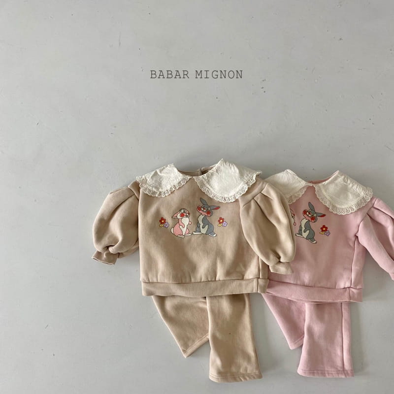 BABAR MIGNON - Korean Children Fashion - #Kfashion4kids - Rabbit Collar Top Bottom Set - 2