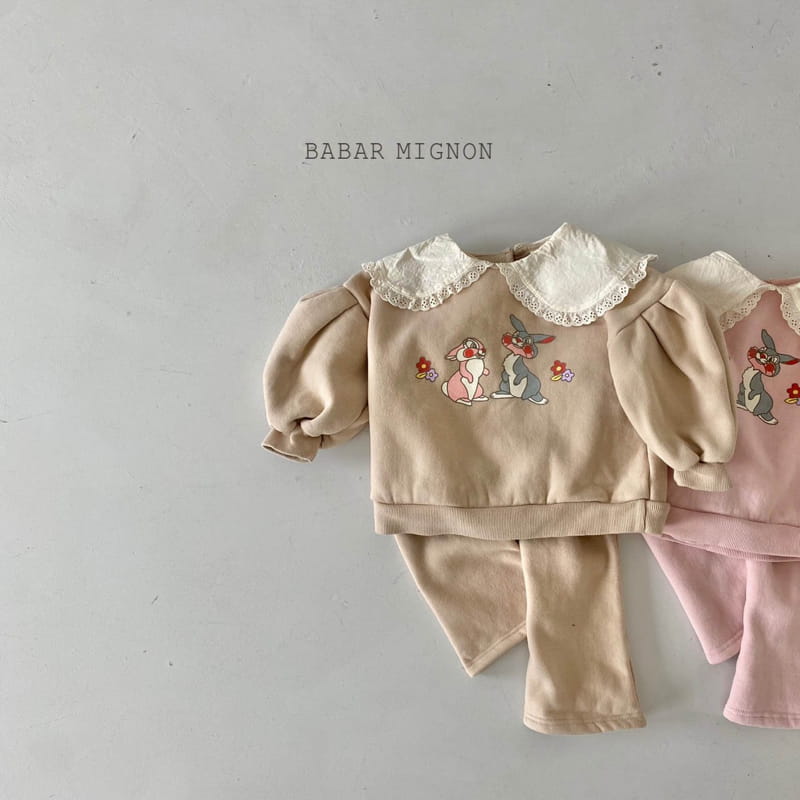 BABAR MIGNON - Korean Children Fashion - #Kfashion4kids - Rabbit Collar Top Bottom Set - 3
