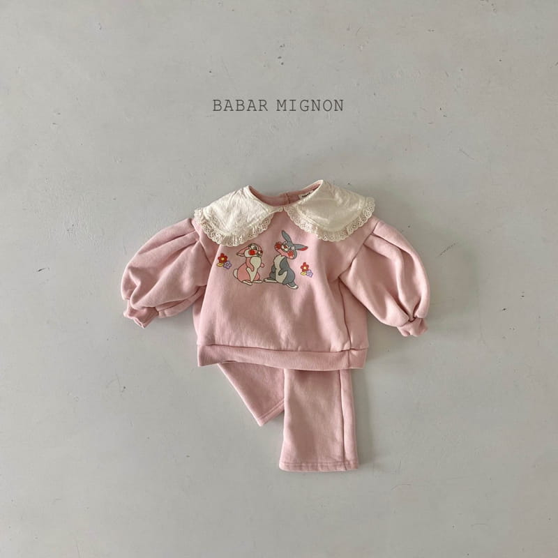 BABAR MIGNON - Korean Children Fashion - #Kfashion4kids - Rabbit Collar Top Bottom Set - 6