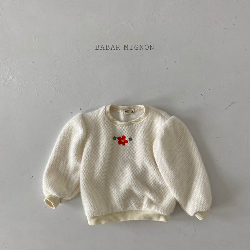 BABAR MIGNON - Korean Children Fashion - #Kfashion4kids - Flower Embroidery Sweatshrit - 12