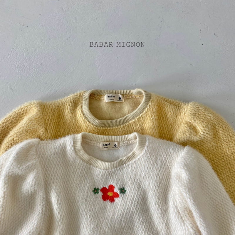 BABAR MIGNON - Korean Children Fashion - #Kfashion4kids - Flower Embroidery Sweatshrit - 2