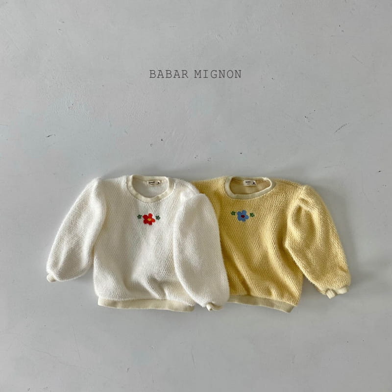 BABAR MIGNON - Korean Children Fashion - #Kfashion4kids - Flower Embroidery Sweatshrit - 3