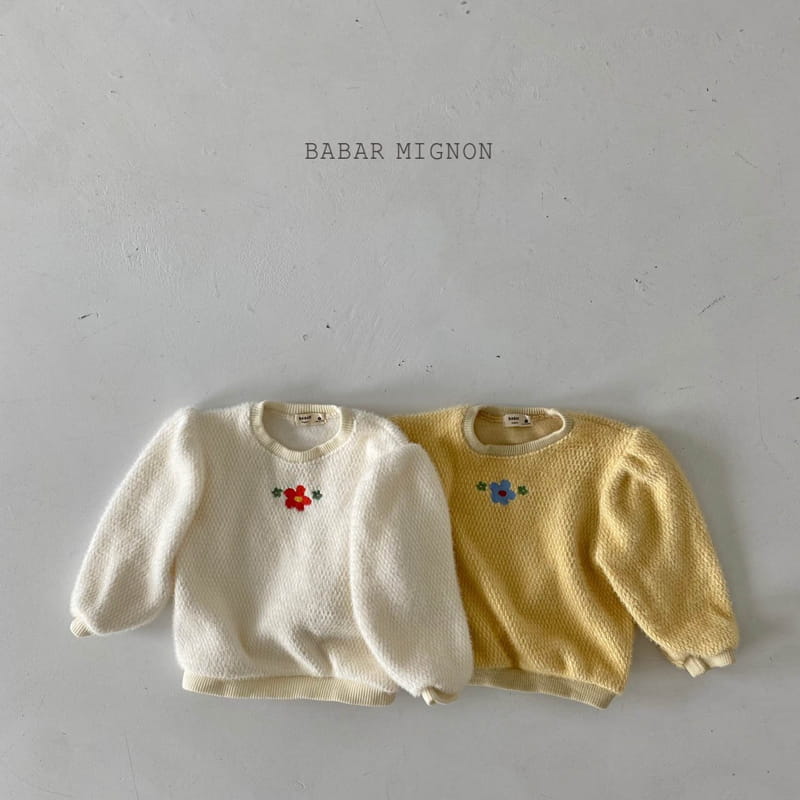 BABAR MIGNON - Korean Children Fashion - #Kfashion4kids - Flower Embroidery Sweatshrit - 4