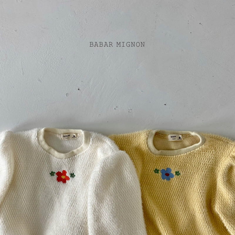 BABAR MIGNON - Korean Children Fashion - #Kfashion4kids - Flower Embroidery Sweatshrit - 6