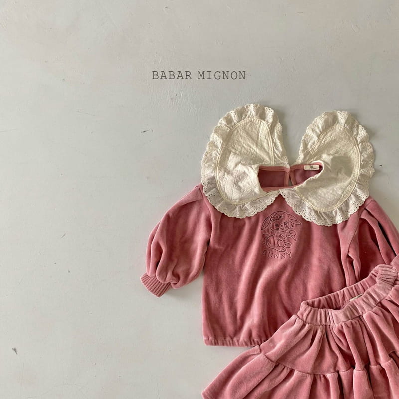 BABAR MIGNON - Korean Children Fashion - #Kfashion4kids - Veloure Embroidery Top Bottom Set - 12