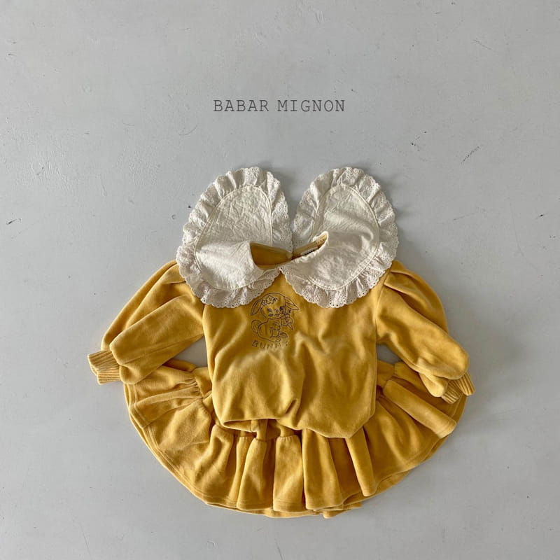 BABAR MIGNON - Korean Children Fashion - #Kfashion4kids - Veloure Embroidery Top Bottom Set - 5