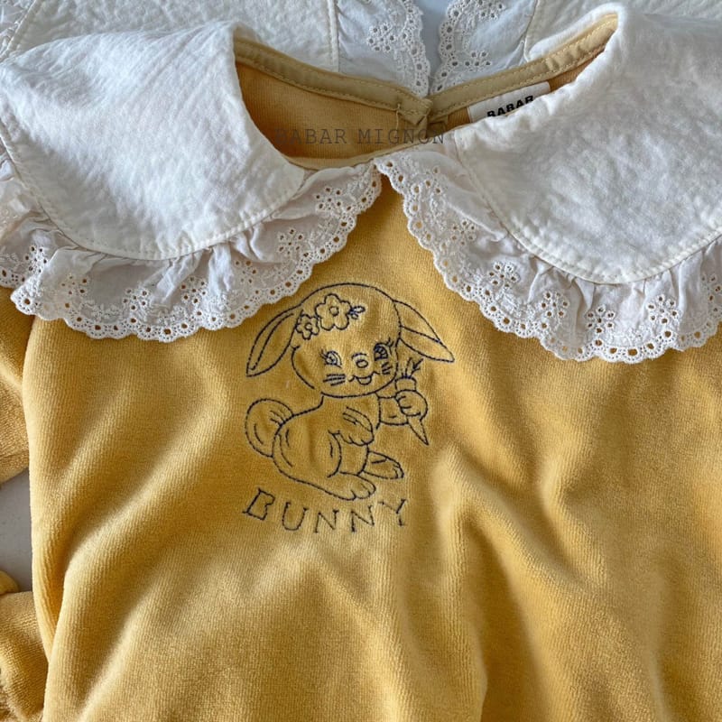 BABAR MIGNON - Korean Children Fashion - #Kfashion4kids - Veloure Embroidery Top Bottom Set - 8