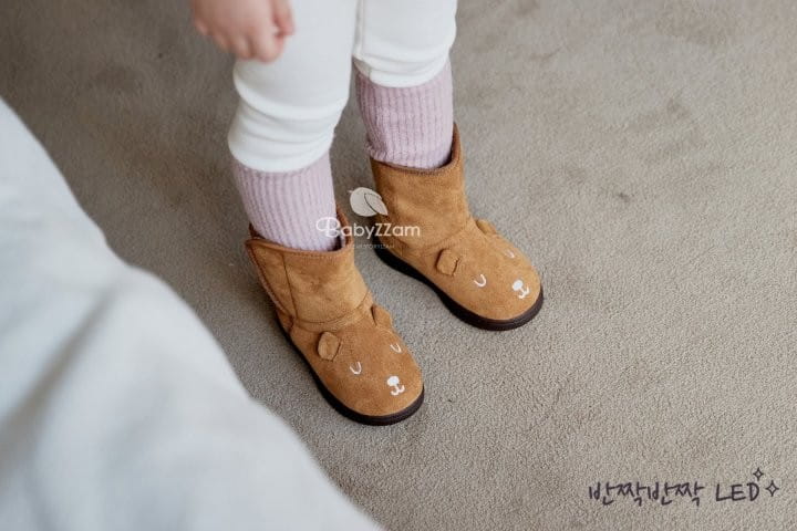 BABYZZAM - Korean Children Fashion - #Kfashion4kids - LED Bear Boots - 2