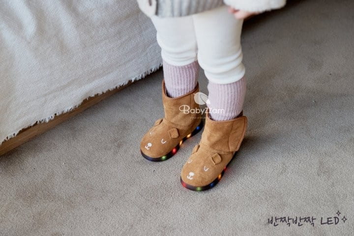 BABYZZAM - Korean Children Fashion - #Kfashion4kids - LED Bear Boots - 8