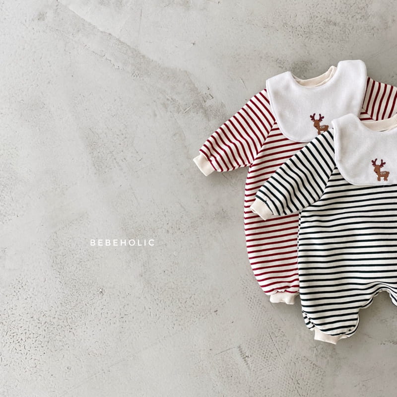 BEBE HOLIC - Korean Children Fashion - #Kfashion4kids - Rudolf Bodysuit with Bib - 2