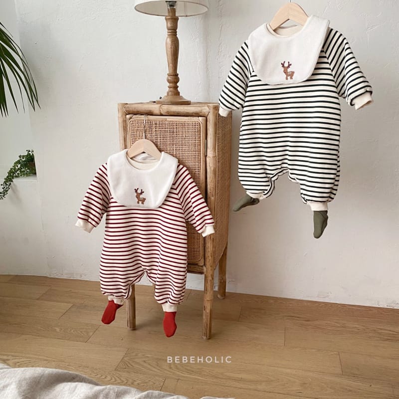 BEBE HOLIC - Korean Children Fashion - #Kfashion4kids - Rudolf Bodysuit with Bib - 4