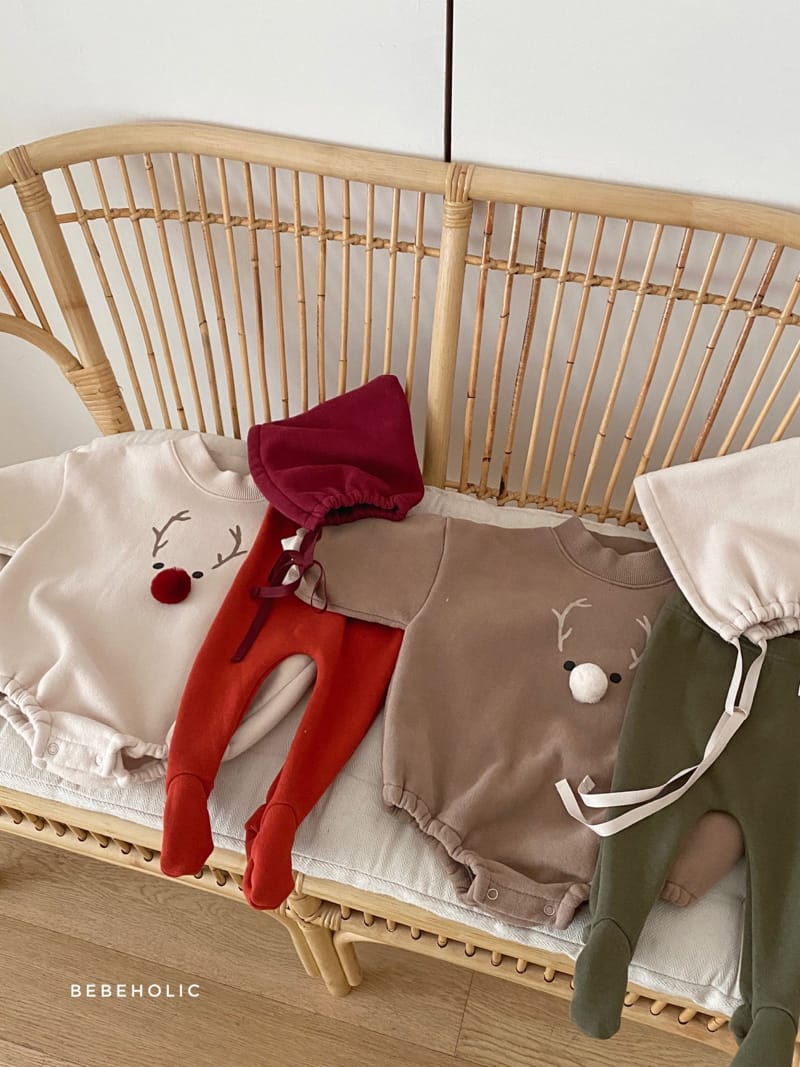 BEBE HOLIC - Korean Children Fashion - #Kfashion4kids - Rudolf Bodysuit with Bonnet  - 7