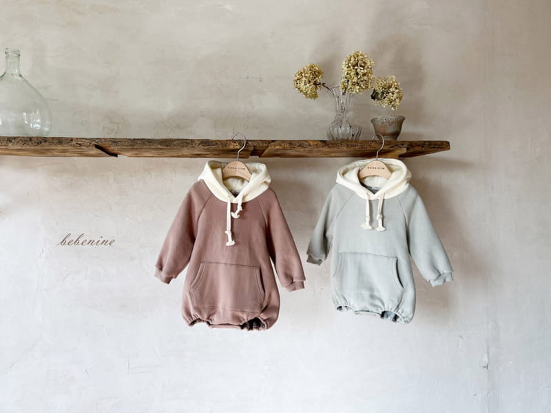BEBE NINE - Korean Children Fashion - #Kfashion4kids - Kangaroo Hoody Bodysuit - 9
